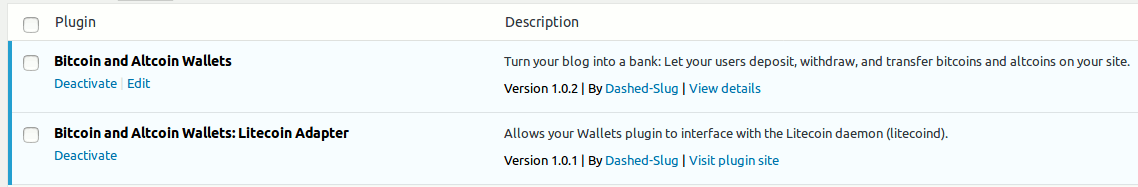 Patch release 1.0.1 of the Litecoin adapter extension to the free Bitcoin and Altcoin Wallets WordPress plugin.