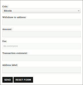 Use the <div class="dashed-slug-wallets withdraw error">Not allowed. Please <a href="/membership-login/">login</a> or <a href="/dashed-slug/subscribe/">signup</a> first!</div> shortcode to display a form that will let the user withdraw funds. The user will be notified by email when the withdrawal succeeds.