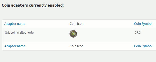 The Gridcoin Adapter extension allows your Bitcoin and Altcoin Wallets WordPress plugin to interface with the Gridcoin daemon (gridcoinresearch).