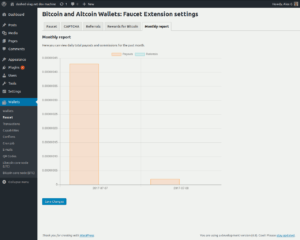 Here you can view daily total payouts and commissions for the past month.