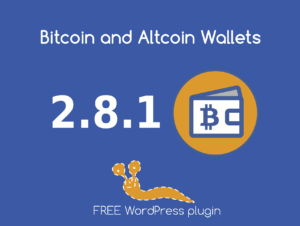 Version 2.8.1 of the Bitcoin and Altcoin Wallets free WordPress plugin