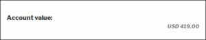 Use the <div class="dashed-slug-wallets account_value error">Not allowed. Please <a href="/membership-login/">login</a> or <a href="/dashed-slug/subscribe/">signup</a> first!</div> shortcode to show the account's total value expressed in the default fiat currency.