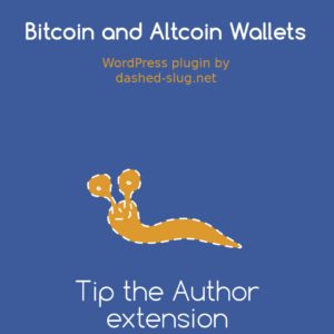 Tip the Author Extension for Bitcoin and Altcoin Wallets for WordPress