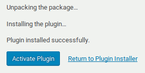 Installing a plugin from zip file