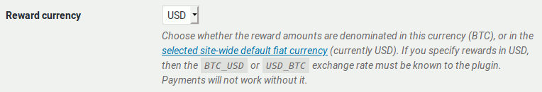 Reward currency setting for faucet.